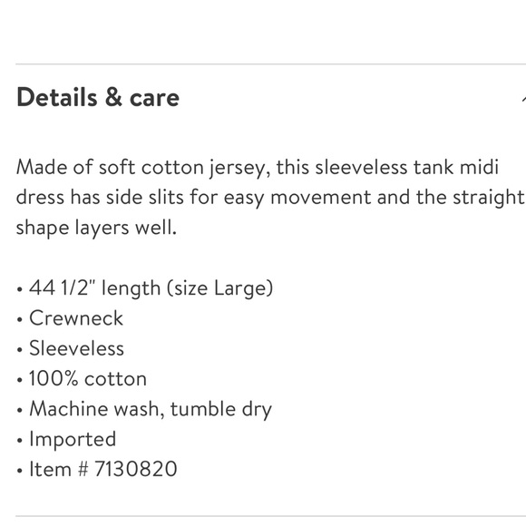 🔥1 hour final sale. Madewell,  crewneck tank cotton midi-dress - Picture 3 of 4